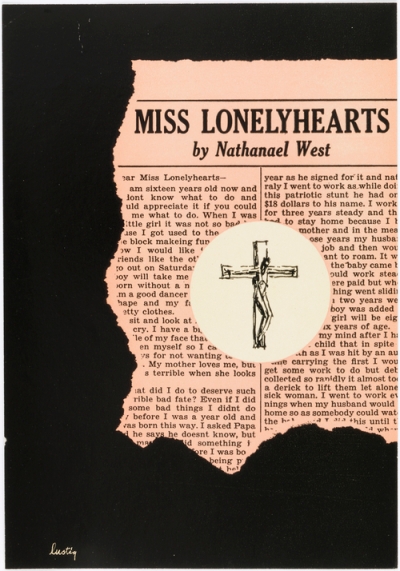 Book Cover, Miss Lonelyhearts by Nathanael West - Cover design by Alvin Lustig. 